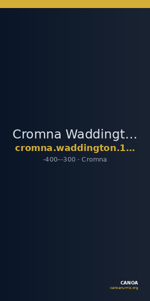 Cromna Waddington 1925 2 — CANOA