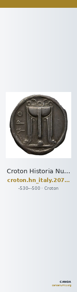 Croton Historia Numorum Italy 2075-83 — CANOA
