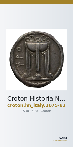 Croton Historia Numorum Italy 2075-83 — CANOA