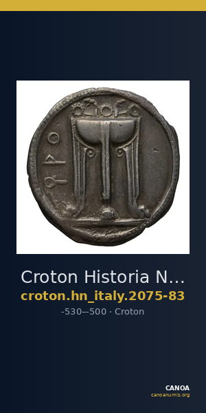Croton Historia Numorum Italy 2075-83 — CANOA