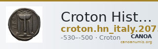 Croton Historia Numorum Italy 2075-83 — CANOA