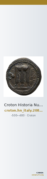 Croton Historia Numorum Italy 2085-94 — CANOA