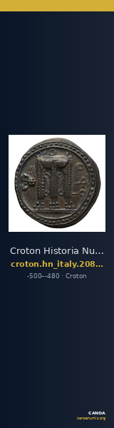 Croton Historia Numorum Italy 2085-94 — CANOA