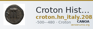 Croton Historia Numorum Italy 2085-94 — CANOA