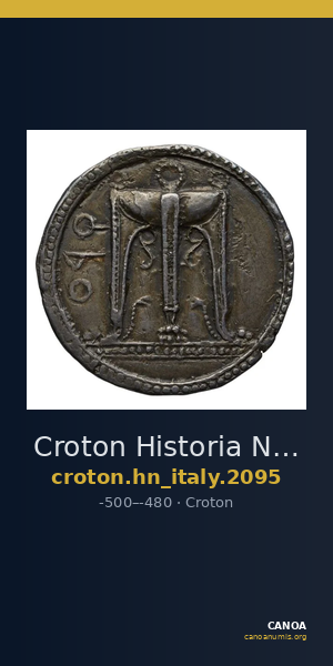 Croton Historia Numorum Italy 2095 — CANOA