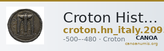 Croton Historia Numorum Italy 2095 — CANOA