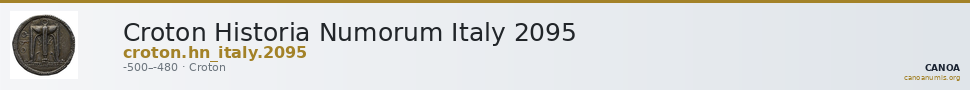 Croton Historia Numorum Italy 2095 — CANOA