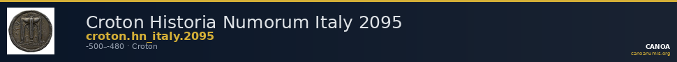 Croton Historia Numorum Italy 2095 — CANOA