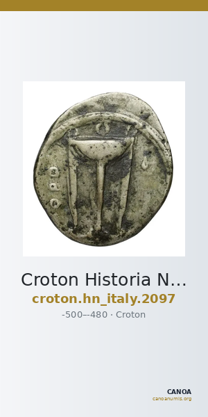 Croton Historia Numorum Italy 2097 — CANOA