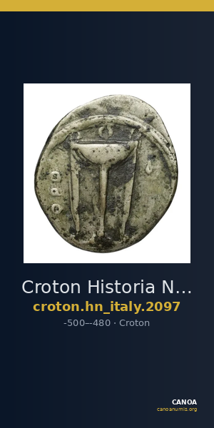 Croton Historia Numorum Italy 2097 — CANOA