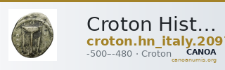 Croton Historia Numorum Italy 2097 — CANOA