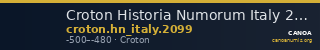 Croton Historia Numorum Italy 2099 — CANOA