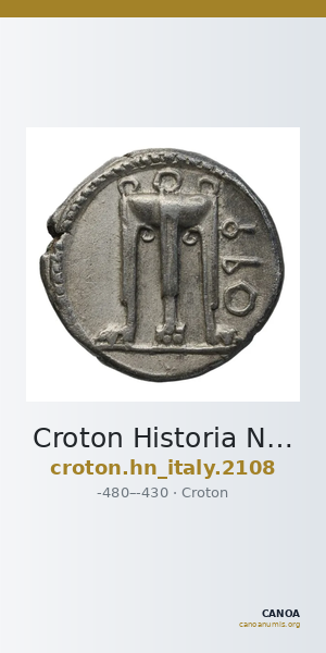 Croton Historia Numorum Italy 2108 — CANOA