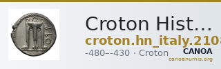 Croton Historia Numorum Italy 2108 — CANOA