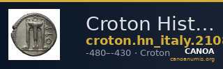 Croton Historia Numorum Italy 2108 — CANOA