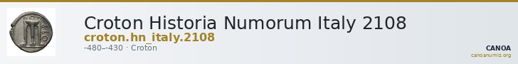 Croton Historia Numorum Italy 2108 — CANOA
