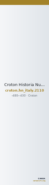 Croton Historia Numorum Italy 2110 — CANOA