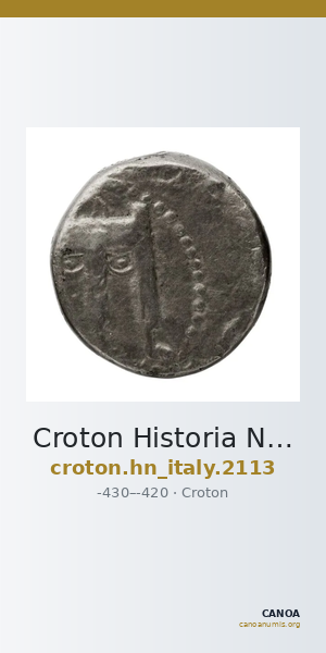 Croton Historia Numorum Italy 2113 — CANOA