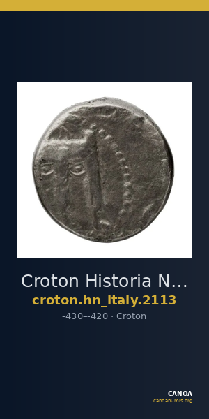 Croton Historia Numorum Italy 2113 — CANOA