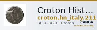 Croton Historia Numorum Italy 2113 — CANOA