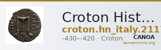 Croton Historia Numorum Italy 2117-2119 — CANOA