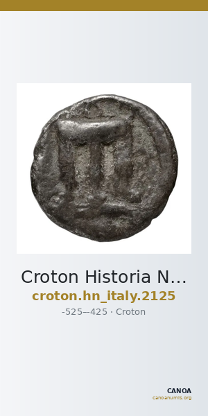Croton Historia Numorum Italy 2125 — CANOA