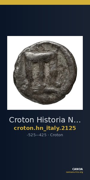 Croton Historia Numorum Italy 2125 — CANOA
