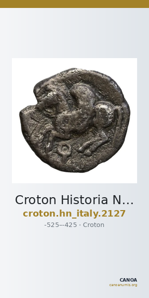 Croton Historia Numorum Italy 2127 — CANOA