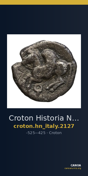 Croton Historia Numorum Italy 2127 — CANOA