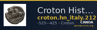 Croton Historia Numorum Italy 2127 — CANOA
