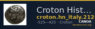 Croton Historia Numorum Italy 2128 — CANOA