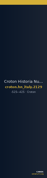 Croton Historia Numorum Italy 2129 — CANOA