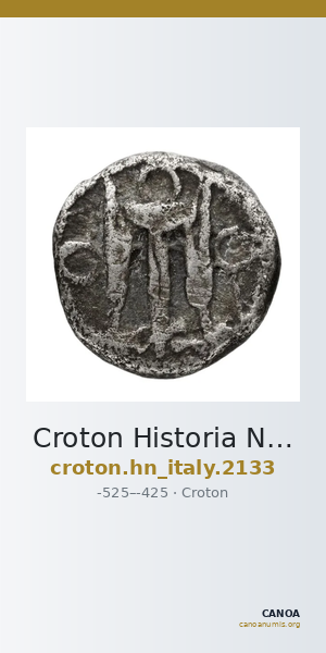 Croton Historia Numorum Italy 2133 — CANOA