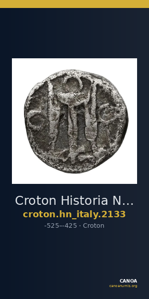 Croton Historia Numorum Italy 2133 — CANOA