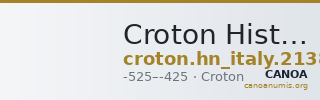 Croton Historia Numorum Italy 2138 — CANOA