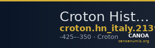 Croton Historia Numorum Italy 2139 — CANOA