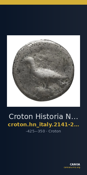 Croton Historia Numorum Italy 2141-2152 — CANOA