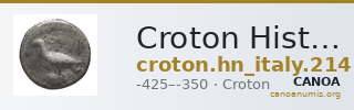 Croton Historia Numorum Italy 2141-2152 — CANOA