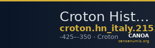 Croton Historia Numorum Italy 2153-2154 — CANOA