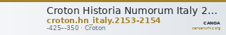 Croton Historia Numorum Italy 2153-2154 — CANOA