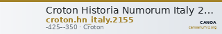 Croton Historia Numorum Italy 2155 — CANOA