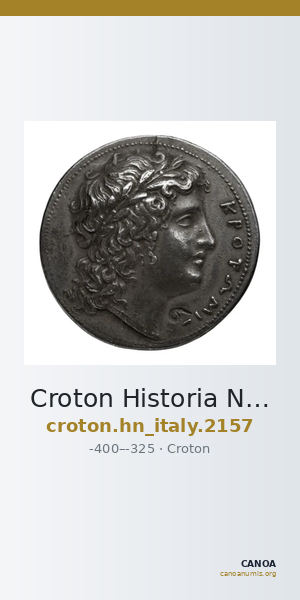 Croton Historia Numorum Italy 2157 — CANOA