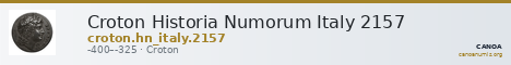 Croton Historia Numorum Italy 2157 — CANOA
