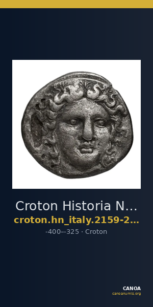 Croton Historia Numorum Italy 2159-2169 — CANOA