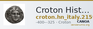 Croton Historia Numorum Italy 2159-2169 — CANOA