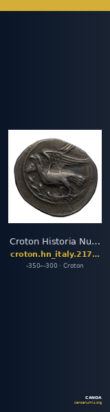 Croton Historia Numorum Italy 2170-2176 — CANOA