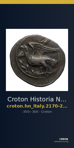 Croton Historia Numorum Italy 2170-2176 — CANOA