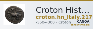 Croton Historia Numorum Italy 2170-2176 — CANOA
