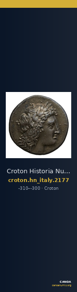Croton Historia Numorum Italy 2177 — CANOA