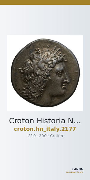 Croton Historia Numorum Italy 2177 — CANOA